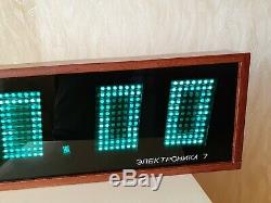 Wall Clock Elektronika 7-06K VFD Tubes Nixie Digital Clock Rare Fully Working