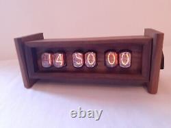 Walnut Zeka by Monjibox Nixie IN12 tubes clock