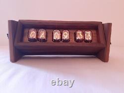 Walnut Zeka by Monjibox Nixie IN12 tubes clock