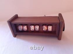 Walnut Zeka by Monjibox Nixie IN12 tubes clock