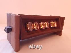 Walnut Zeka by Monjibox Nixie IN12 tubes clock