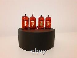 Z570M NOS German tubes Nixie tubes clock in wooden case by Monjibox Nixie