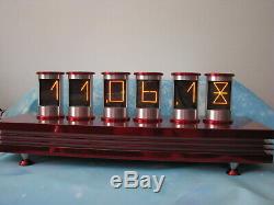 ZM1350 Nixie tubes by Telefunken in Candy Ferrari Nixie Clock by Monjibox