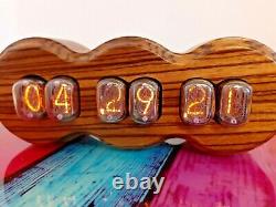 Zebra wood Nixie Clock by Monjibox IN12 tubes