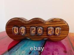 Zebra wood Nixie Clock by Monjibox IN12 tubes