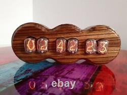 Zebra wood Nixie Clock by Monjibox IN12 tubes