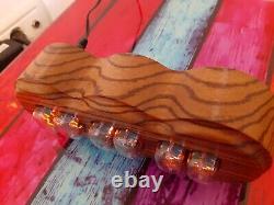 Zebra wood Nixie Clock by Monjibox IN12 tubes