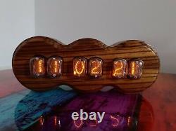 Zebra wood Nixie Clock by Monjibox IN12 tubes