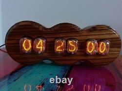 Zebra wood Nixie Clock by Monjibox IN12 tubes