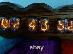 Zebrano wooden case by Monjibox Nixie Clock IN12 tubes